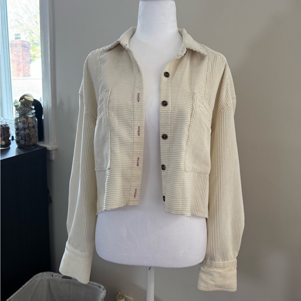 Women's Cream Corduroy Jacket